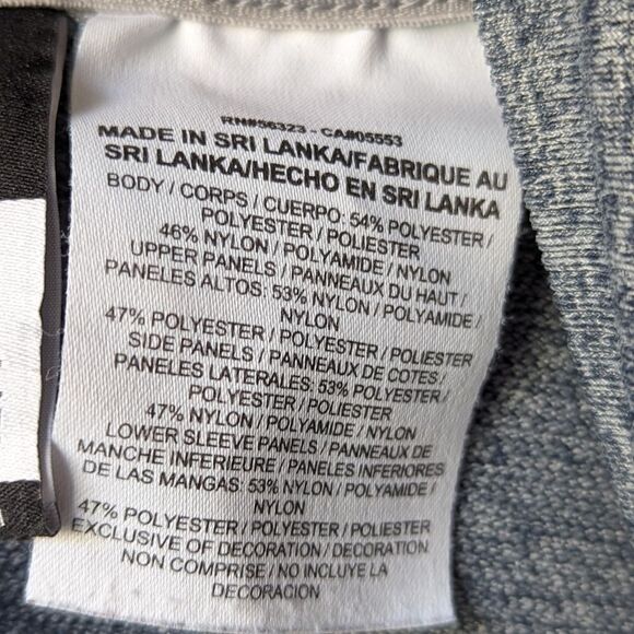 Nike Heathered Blue Colorblock Quarter Zip Fitted‎ Run Top - S Lightweight Layer - Picture 14 of 16